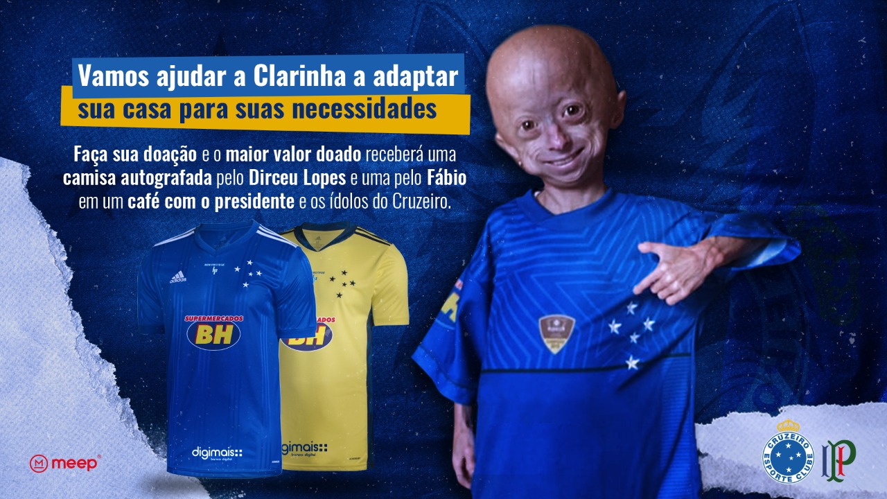 Em parceria com o IPITA, Cruzeiro lança campanha de solidariedade por Clarinha e convida público a participar da iniciativa